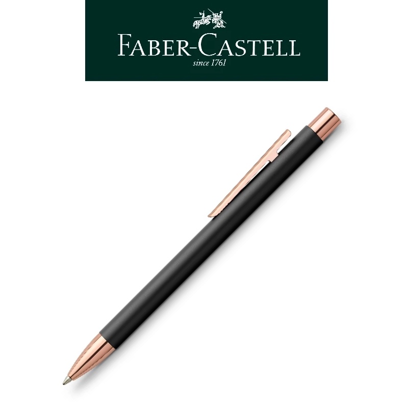 免費客製化刻字【Faber-Castell】NEO Slim 系列 黑沙袖珍帝黃金原子筆 送禮首選 台灣輝柏✿50B004
